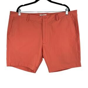 Unison Everyday Tech Chino Short Hidden Drawcord Coral Burnt Sienna 2XL/42W NWT